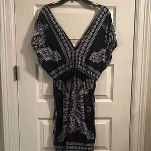 Elegant Black and White Mini Dress